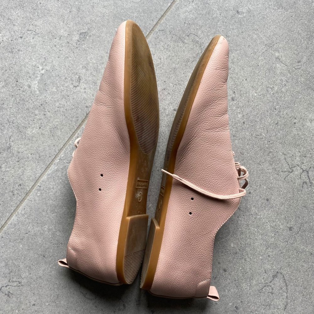 EUC Everlane the leather lace-up flat - blush pink derbys - Picture 8 of 11